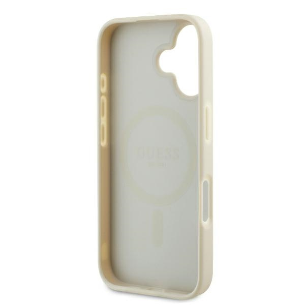 Guess GUHMP16SPGHSMME iPhone 166.1" beżowy/beige hardcase Grained Ring MagSafe