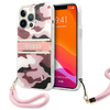 Guess GUHCP13LKCABPI iPhone 13 Pro / 136,1" różowy/pink hardcase Camo Strap Collection