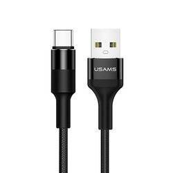 USAMS Kabel pleciony U5 2A USB-C czarny /black 1,2m SJ221TC01 (US-SJ221)