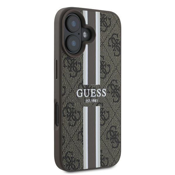Guess GUHMP16MP4RPSW iPhone 16 Plus6.7" brązowy/brown hardcase 4G Printed Stripes MagSafe