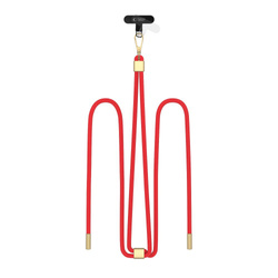 TECH-PROTECT C2S ROPE CROSSBODY STRAP RED/GOLD