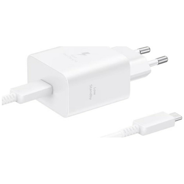 Ładowarka sieciowa Samsung T4511 PD 45W z kablem USB-C/USB-C 5A biały