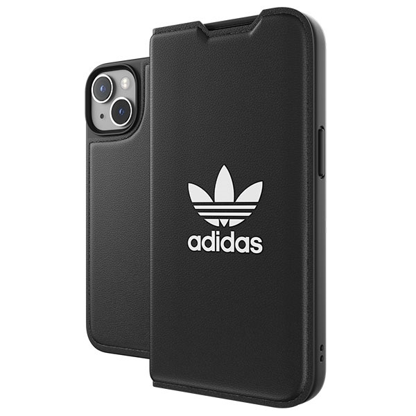 Adidas OR Booklet Case BASIC iPhone 14/ 15 / 13 6.1" czarno biały/black white 50181
