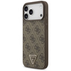 Etui Guess Leather 4G Triangle Strass    MagSafe do iPhone 17 Pro Max brązowy