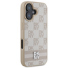 DKNY DKHCP16SPCPTSSP iPhone 16 6.1"różowy/pink hardcase Checkered Pattern & Printed Stripes