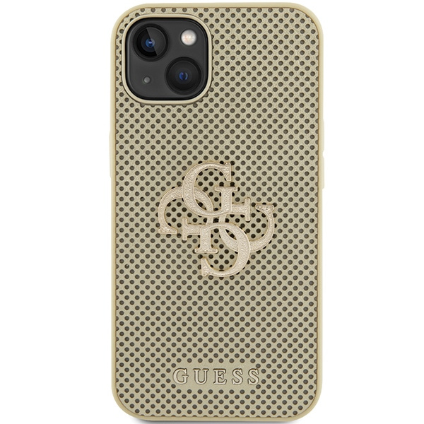 Guess GUHCP15SPSP4LGD iPhone 15 / 14 / 13 6.1" złoty/gold hardcase Perforated 4G Glitter