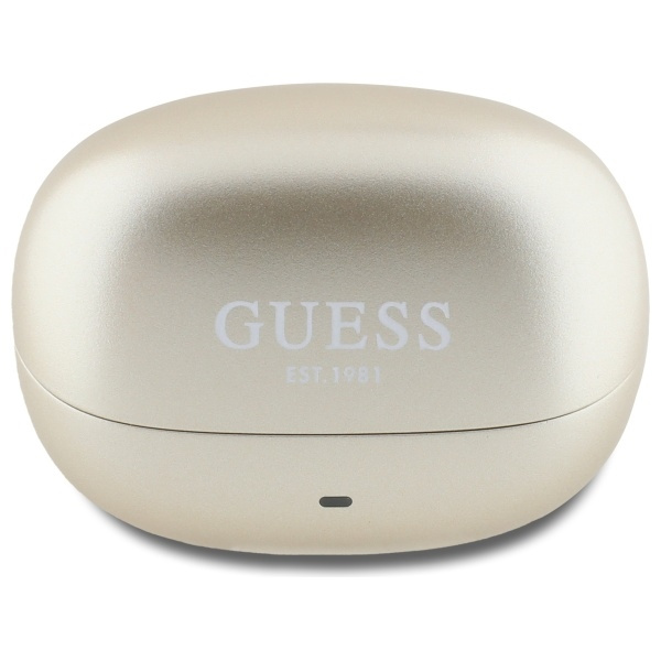 Guess słuchawki Bluetooth GUTWST88MCTGD  TWS + stacja dokująca złoty/gold Capsule Printed Logo