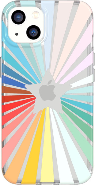 T21-9348 Tech21 EvoArt for iPhone 13 - Rainbow Sunburst