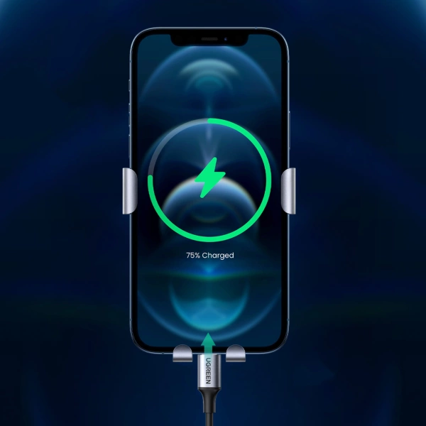 Samochodowy uchwyt na telefon - okrągła kratka Ugreen LP274 - szary