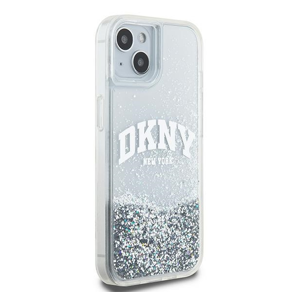 DKNY DKHCP15SLBNAET iPhone 15 / 14 / 136.1" biały/white hardcase Liquid Glitter Big Logo
