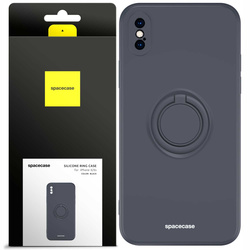 Spacecase Etui Silicone Ring iPhone X/Xs black