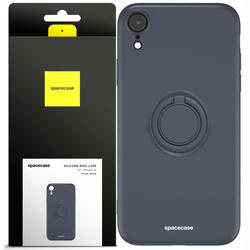 Spacecase Etui Silicone Ring iPhone Xr black