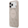 Etui Guess 4G Circle Classic Logo        MagSafe do iPhone 17 Pro Max różowy