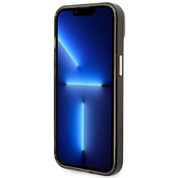 Guess GUHMP14MHTCMK iPhone 14 Plus / 15 Plus 6.7" czarny/black hard case Gold Outline Translucent MagSafe