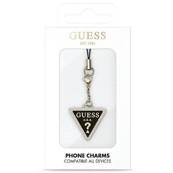 Guess zawieszka GUCPMTDCK Phone StrapTriangle Diamond Charm with Rhinestones