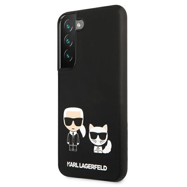 KARL LAGERFELD KLHCS22SSKCK S22 S901 HARDCASE CZARNY/BLACK SILICONE KARL & CHUPETTE