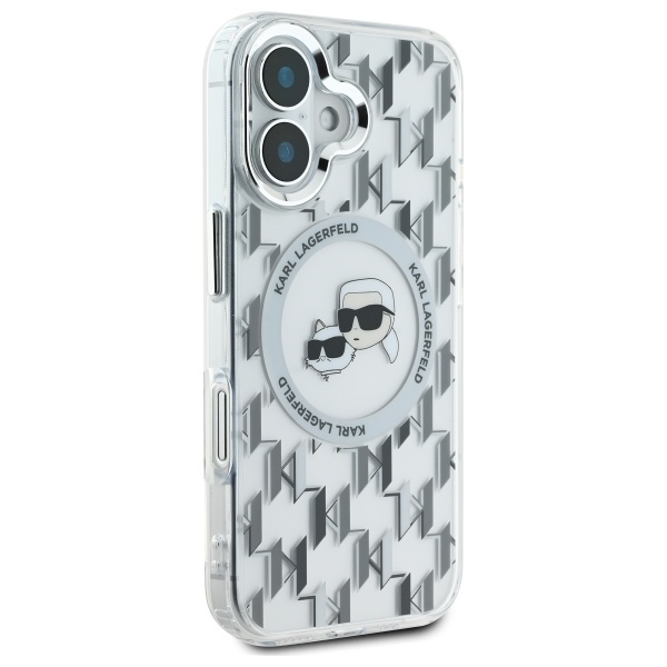 Karl Lagerfeld KLHMP16SHMCKMHT iPhone 16 6.1" przezroczysty/transparent IML Monogram Karl&Choupette Head MagSafe