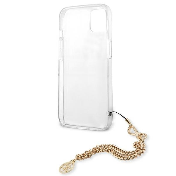 Guess GUHCP13SKBSLEO iPhone 13 mini 5,4"Leopard hardcase Gold Chain