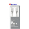 Verbatim Kabel stalowy USB-C/USB-C 3A30cm srebrny/silver 48867