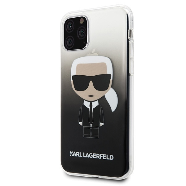 KARL LAGERFELD KLHCN58TRDFKBK IPHONE 11 PRO CZARNY/BLACK GRADIENT IKONIK KARL
