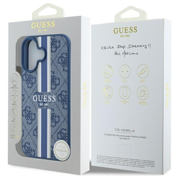 Guess GUHMP16SP4RPSB iPhone 166.1" niebieski/blue hardcase 4G Printed Stripes MagSafe