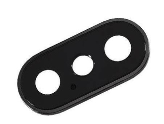 SZKŁO NA APARAT + CZARNA RAMKA IPHONE X