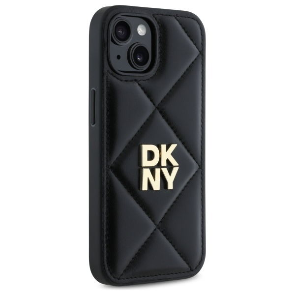 DKNY DKHCP14SPQDSLK iPhone 14 6.1"       czarny/black Quilted Stack Logo