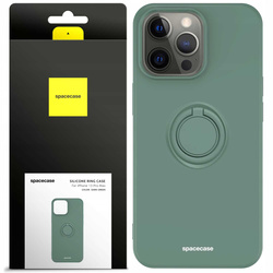 Spacecase Etui Silicone Ring iPhone 13 Pro Max dark green