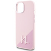 Etui Karl Lagerfeld Silicone Shadow       Metal Initial MagSafe do iPhone 15 różowy