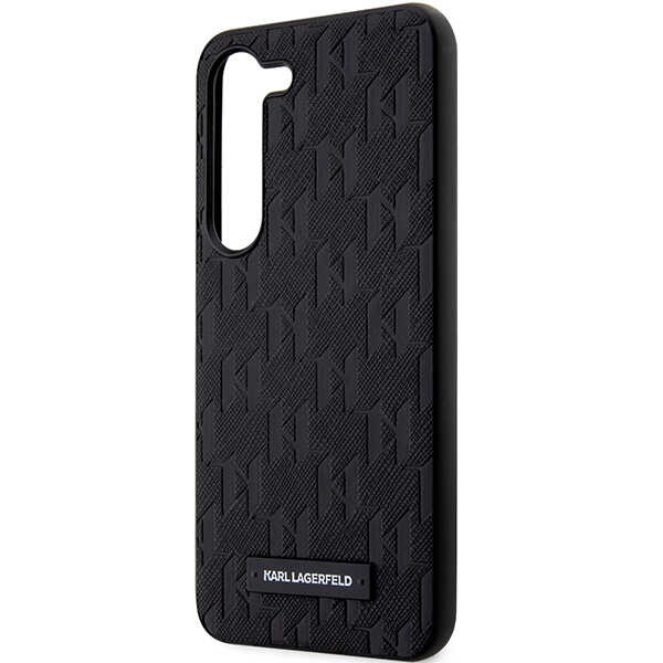 KARL LAGERFELD KLHCS24MSAKLHPK S24+ S926 HARDCASE CZARNY/BLACK SAFFIANO MONO METAL LOGO