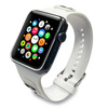 KARL LAGERFELD PASEK KLAWMSLCKW APPLE WATCH 38/40/41MM BIAŁY/WHITE STRAP SILICONE KARL & CHOUPETTE HEADS