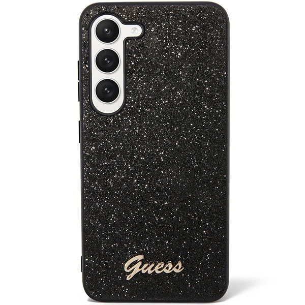 Guess GUHCS23MHGGSHK S23+ S916 czarny/black hard case Glitter Script