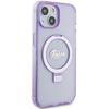 Guess GUHMP15MHRSGSU iPhone 15 Plus / 14 Plus 6.7" fioletowy/purple hardcase Ring Stand Script Glitter MagSafe