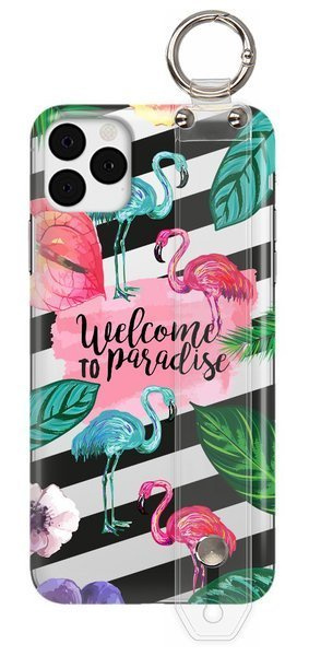 FUNNY CASE WITH HOLDER FLAMINGOS IPHONE 11 PRO MAX