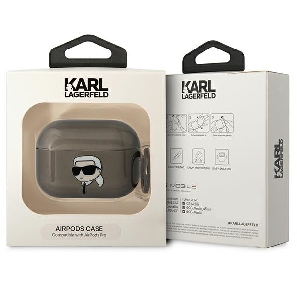 Karl Lagerfeld KLAPHNIKTCK AirPods Pro cover black/black Karl's Head