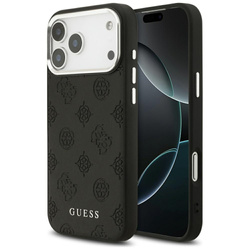 Etui Guess Peony Hot Stamp Script MagSafe do iPhone 17 Pro Max czarny