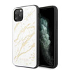 Guess GUHCN58MGGWH iPhone 11 Probiały/white hard case Glitter Marble Glass