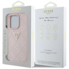Etui Guess Hot Stamp 4G Pattern Triangle Metal Logo do iPhone 16 Pro różowy