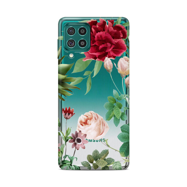 CaseGadget ETUI NADRUK CZERWONA RÓŻA I LIŚCIE SAMSUNG GALAXY F62 / M62