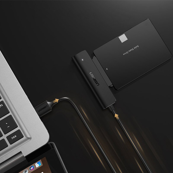 UGREEN ADAPTER 2.5 &#39;&#39; SATA III 3.0 HDD SSD - USB 3.2 GEN 1 (SUPERSPEED USB 5 GBPS) BLACK (70609 CM321)