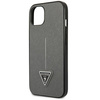 Guess GUHCP14SPSATLG iPhone 14 / 15 / 13 6.1" srebrny/silver hardcase SaffianoTriangle Logo