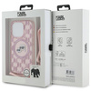 KARL LAGERFELD KLHMP15LHCKCKLCP IPHONE 15 PRO 6.1" PINK/PINK HARDCASE IML CROSSBODY MONOGRAM KARL & CHOUPETTE HEAD MAGSAFE