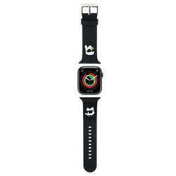 Karl Lagerfeld 3D Rubber Karl&amp;Choupette Heads strap for Apple Watch 38/40/41mm - black