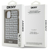 DKNY DKHMP15SPSOSPW iPhone 15 / 14 / 136.1" brązowy/brown hardcase Leather Printed Pattern Metal Logo MagSafe