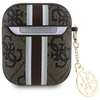 Guess GUA2P4RPSW AirPods 1/2 cover       brązowy/brown 4G Printed Stripes Charm