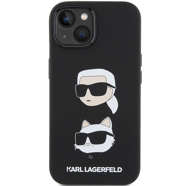 KARL LAGERFELD KLHCP15SSDHKCNK IPHONE 15 / 14 / 13 6.1" CZARNY/BLACK SILICONE KARL&CHOUPETTE HEAD