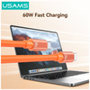 Kabel USAMS U97 60W USB-C do USB-C       handstrap 30cm tarnish