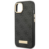 Guess GUHMP14MU4GPRK iPhone 14 Plus / 15 Plus 6.7" czarny/black hard case 4G Logo Plate MagSafe