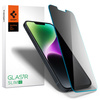 Szkło hartowane Spigen Glas.tR Slim Privacy na iPhone 13 / 13 Pro / 14 / 16e