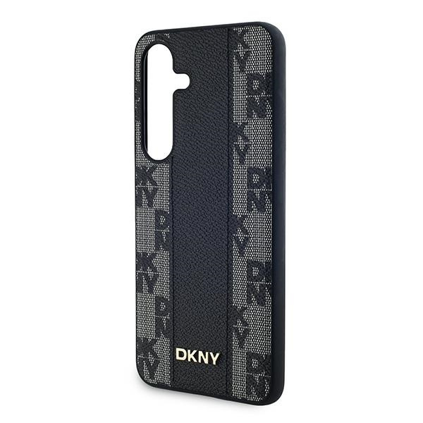 DKNY DKHMS24SPCPVSLK S24 S921czarny/black hardcase Leather Checkered Mono Pattern MagSafe